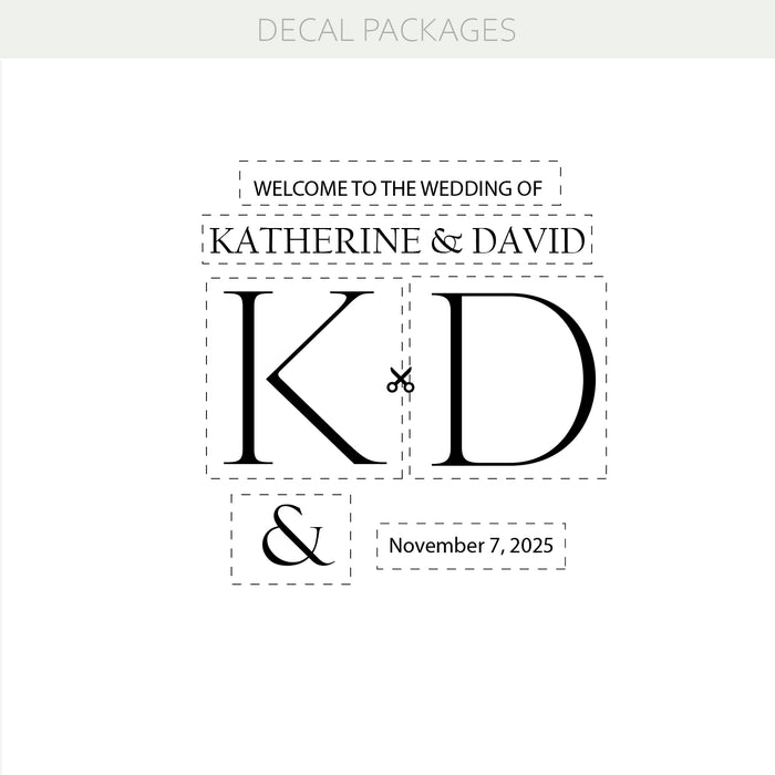 Персонализированная наклейка Here's to Forever – индивидуальная виниловая наклейка с именами и датой для декора свадьбы и годовщины w015