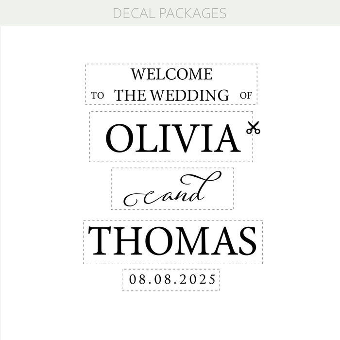 Персонализированная наклейка Here's to Forever – индивидуальная виниловая наклейка с именами и датой для декора свадьбы и годовщины w015