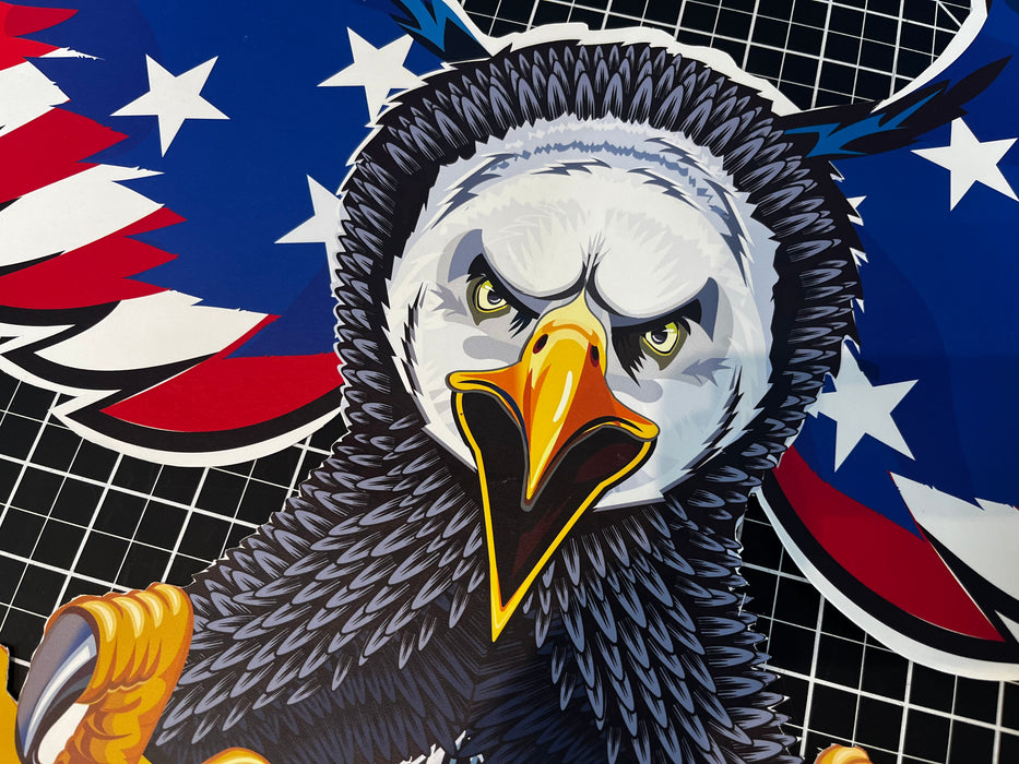 America’s Bird – the Bald Eagle American Flag styled with American Flag Wings 4th of July Independence Day decor Peel and Stick Patriotic Cool Interior Exterior Mural for Walls or Cars mc001