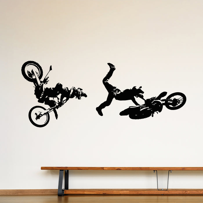 Vinyl Wall Decal Motocross Sport Motorcycle Biker Extreme Rider Stickers Mural (g9133)