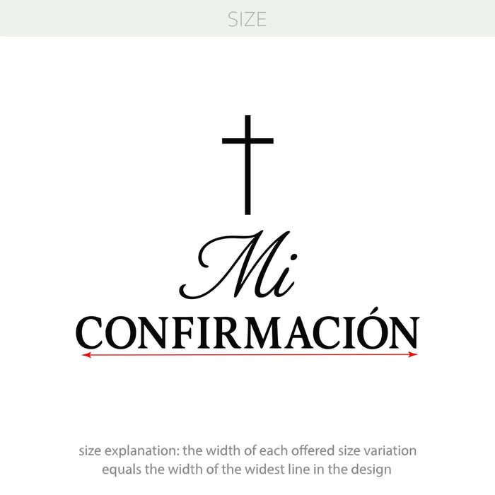 Mi Confirmación Vinyl Decal – Catholic Confirmation Backdrop Decoration Sticker for Latino Religious Ceremony Decor (4652ig)