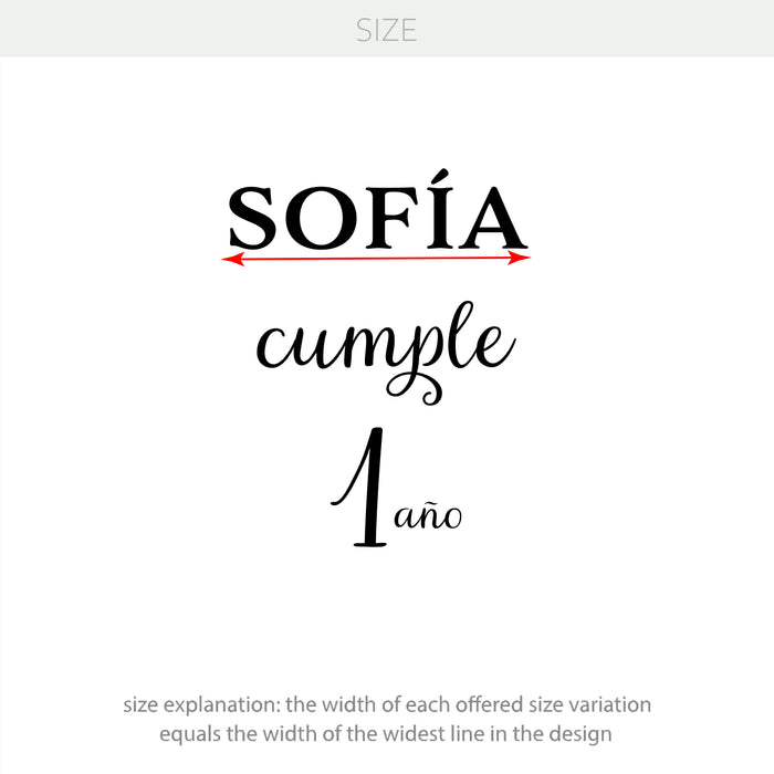 Custom Spanish Birthday Vinyl Decal – Personalized “Cumpleaños” Name & Age Party Decoration w113