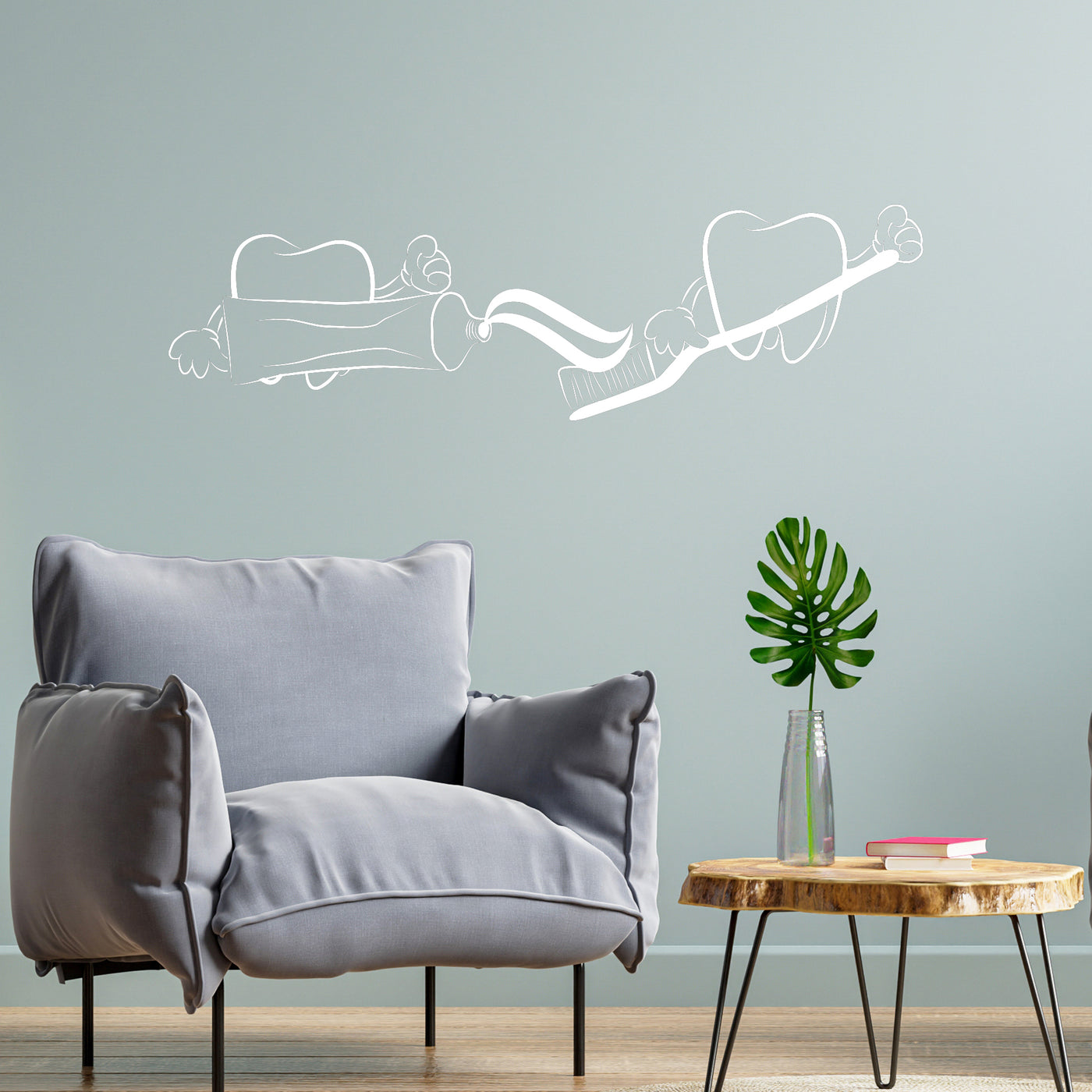 Vinyl Wall Decal Teeth Toothpaste Dentist Dentistry Bathroom Stickers ...