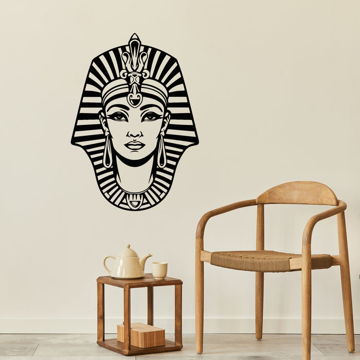 Vinyl Wall Decal Beauty Cleopatra Logo Ancient Egypt Queen Stickers Mural (g9827)