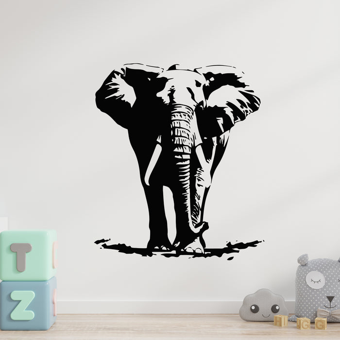 Vinyl Wall Decal Graphic Elephant Silhouette Wildlife Animal Stickers Mural (L079)