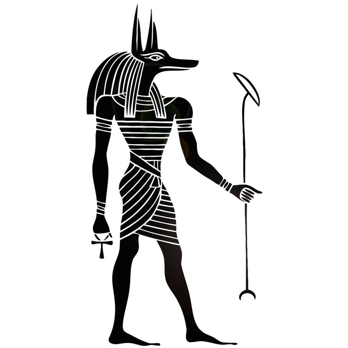 Vinyl Wall Decal Anubis God Egyptian Style Ancient Egypt Art Stickers Mural Unique Gift (ig5044)