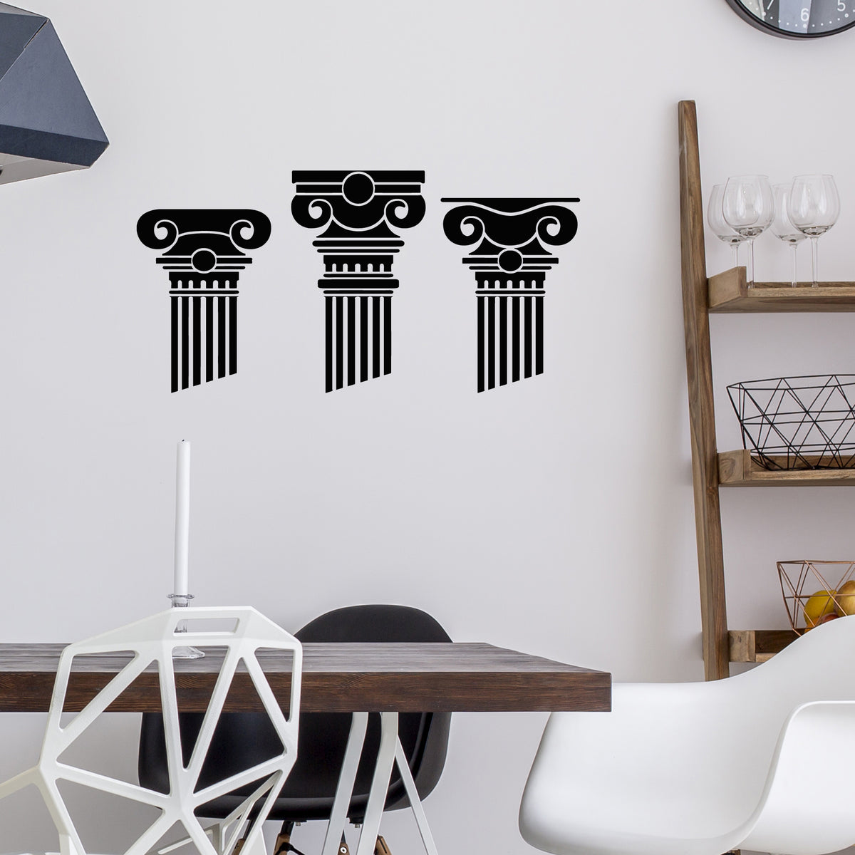 Vinyl Wall Decal Ionic Order Ancient Greek Architecture Capital Sticke ...
