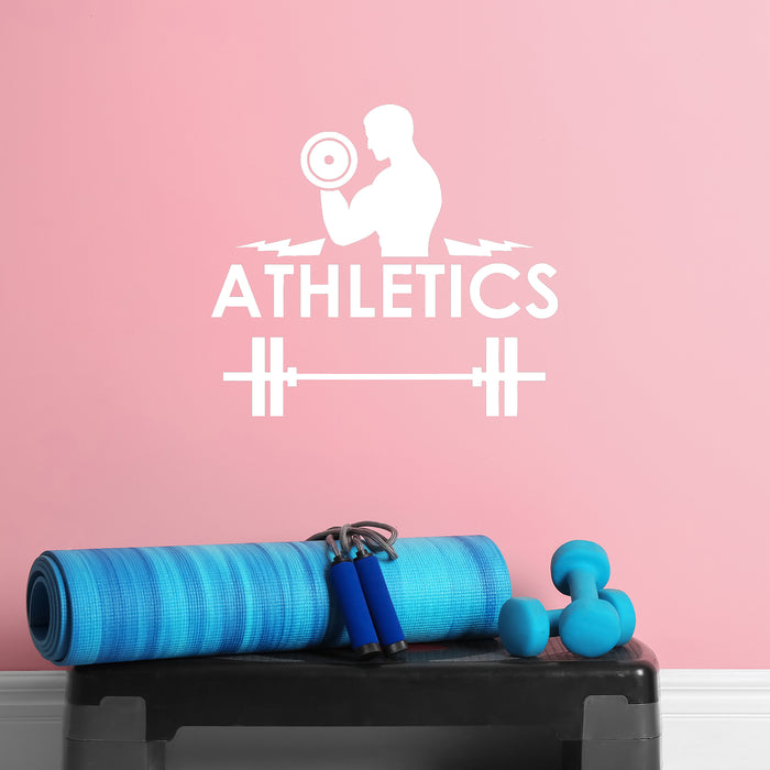 Vinyl Wall Decal Athletics Sports Fitness Motivation Gym Stickers Mural Unique Gift (ig3256)