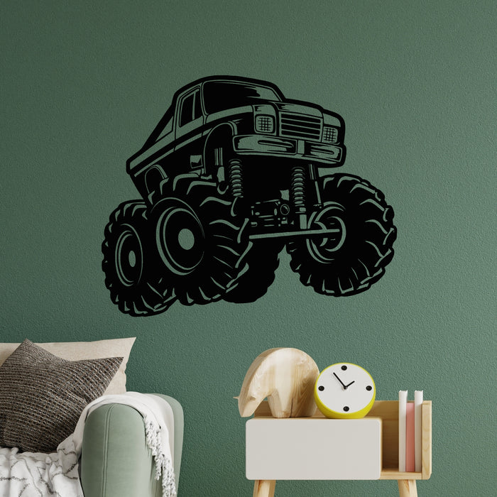 Vinyl Wall Decal Car Auto Garage Decor Monster Truck Kids Boys Room Stickers Mural (g9165)