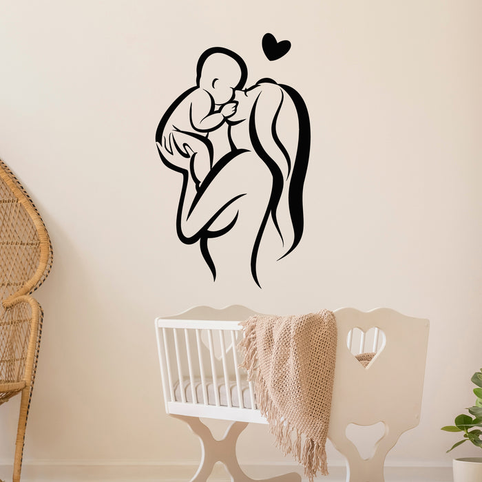 Vinyl Wall Decal Happy Mom Son Mother Love Maternity Home Stickers Mural (g8846)