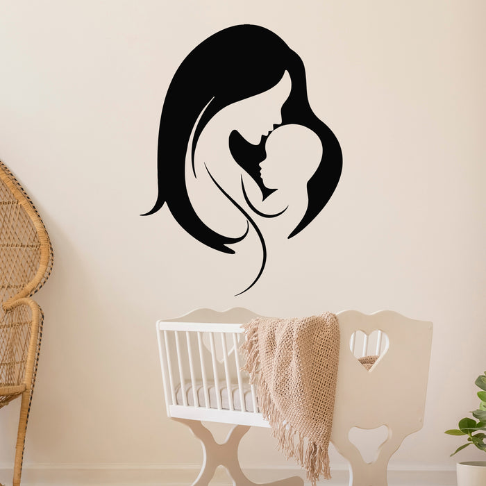 Vinyl Wall Decal  Mama And Baby Symbol Maternity Hospital Stickers Mural (g9548)