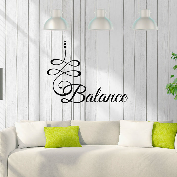 Vinyl Wall Decal Health Lifestyle Lettering Balance Energy Meditation Stickers Mural (g8565)
