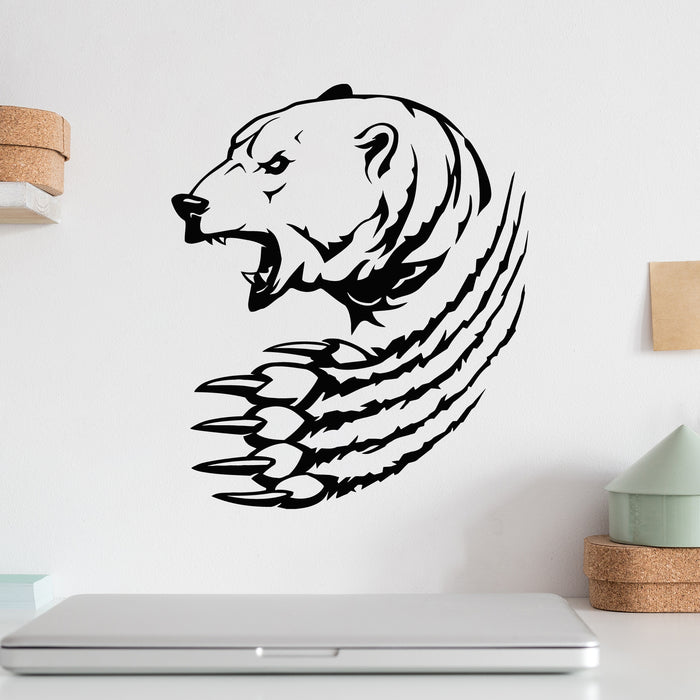 Vinyl Wall Decal Polar Bear Rage Grizzly Tribal Animal Decor Stickers Mural (g9706)