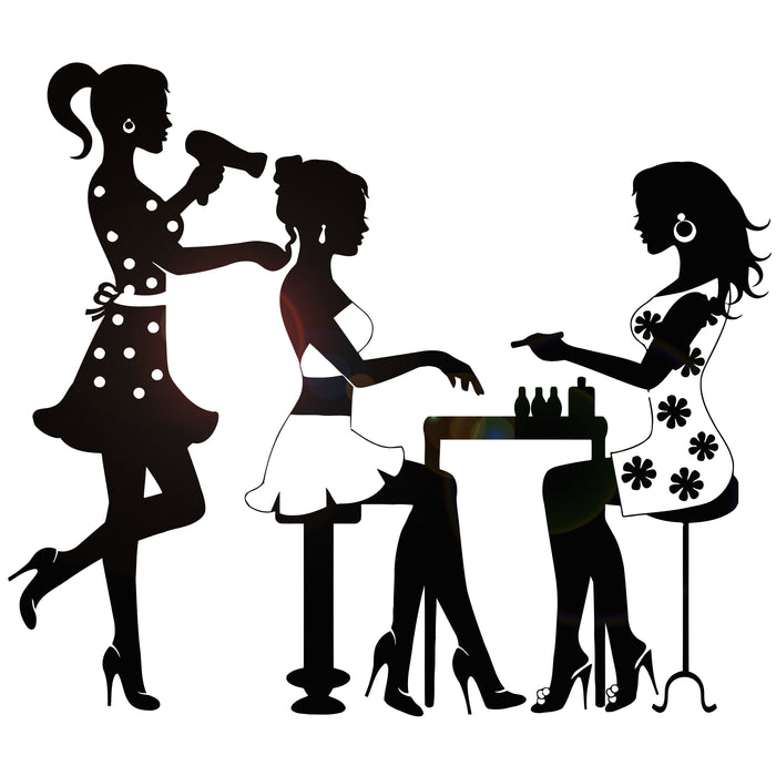 Vinyl Wall Decal Beauty Salon Hairdresser Manicure Nail Fashion Model Girl Stickers Unique Gift (688ig)