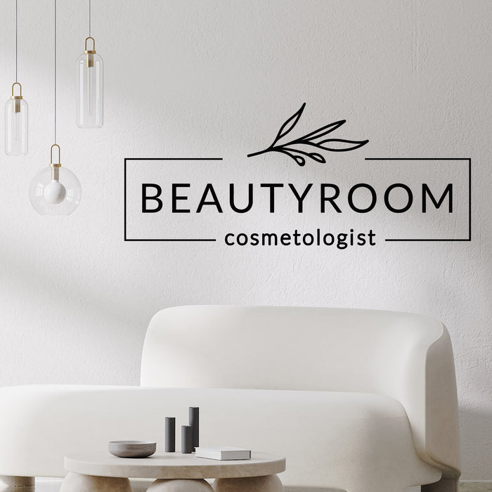 Vinyl Wall Decal Beauty Room Salon Cosmetologist Logo Design Stickers Mural (g9920)