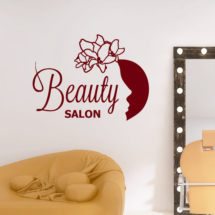 Vinyl Wall Decal Beauty Salon Hair Barbershop Woman Stickers Unique Gift (403ig)