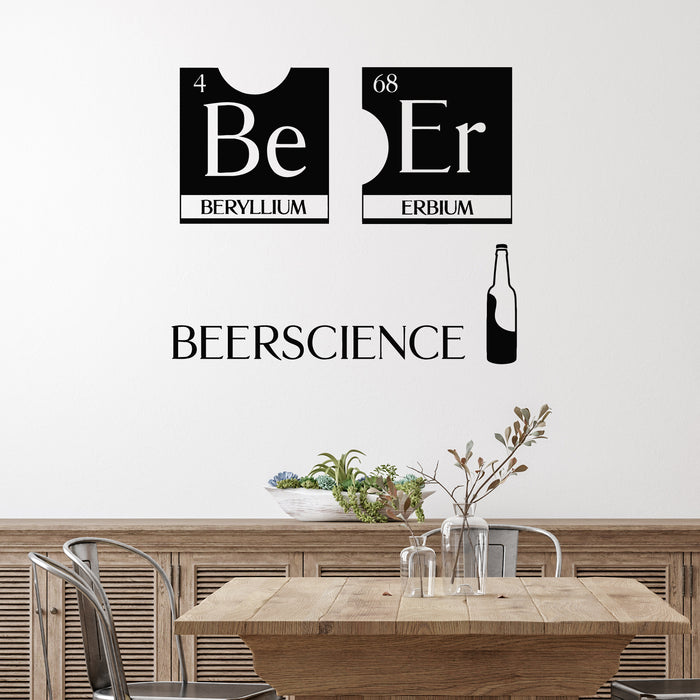 Vinyl Wall Decal Beer House Science Chemical Elements Creative Decor Stickers Mural (g9469)