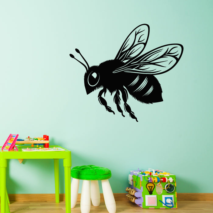 Vinyl Wall Decal Honey Bee Flying Insect Bumble Nature Art Stickers Mural (g8888)