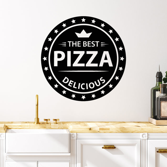 Vinyl Wall Decal Italian Delicious  Food Pizza Store Restaurant Stickers Mural (g3540)