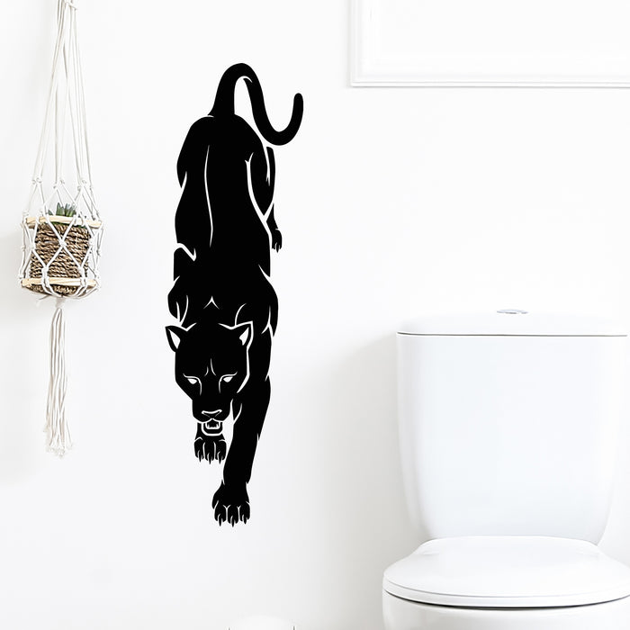 Vinyl Wall Decal Crouching Panther Wild Animal Big Beauty Cat Stickers Mural (g9702)