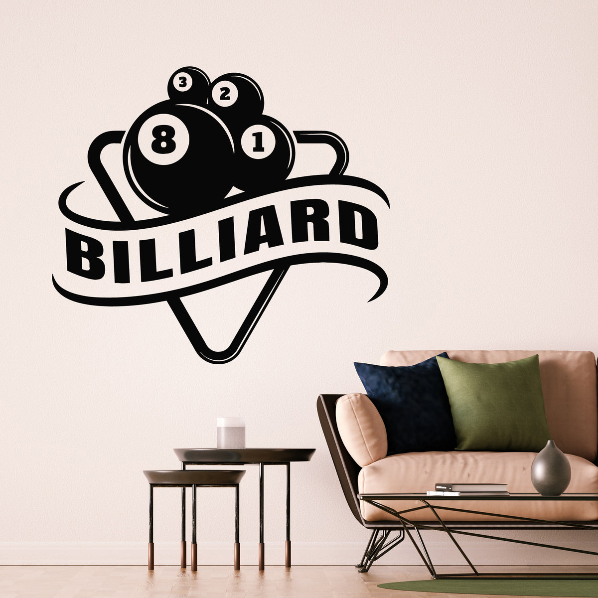 Vinyl Wall Decal Billiards Sports League Table Pool Club Logo Stickers ...
