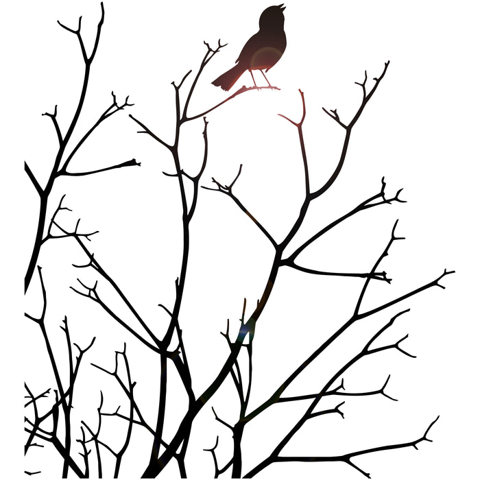 Vinyl Wall Decal Tree Branches Bird Nature Room Decoration Stickers Unique Gift (ig4886)