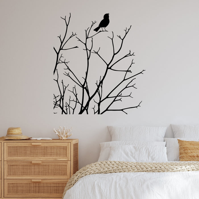 Vinyl Wall Decal Tree Branches Bird Nature Room Decoration Stickers Unique Gift (ig4886)