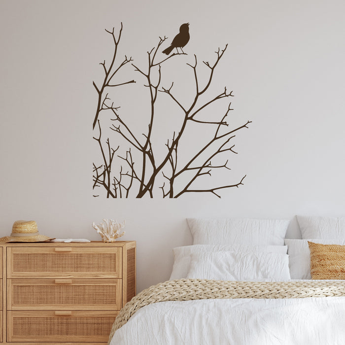 Vinyl Wall Decal Tree Branches Bird Nature Room Decoration Stickers Unique Gift (ig4886)