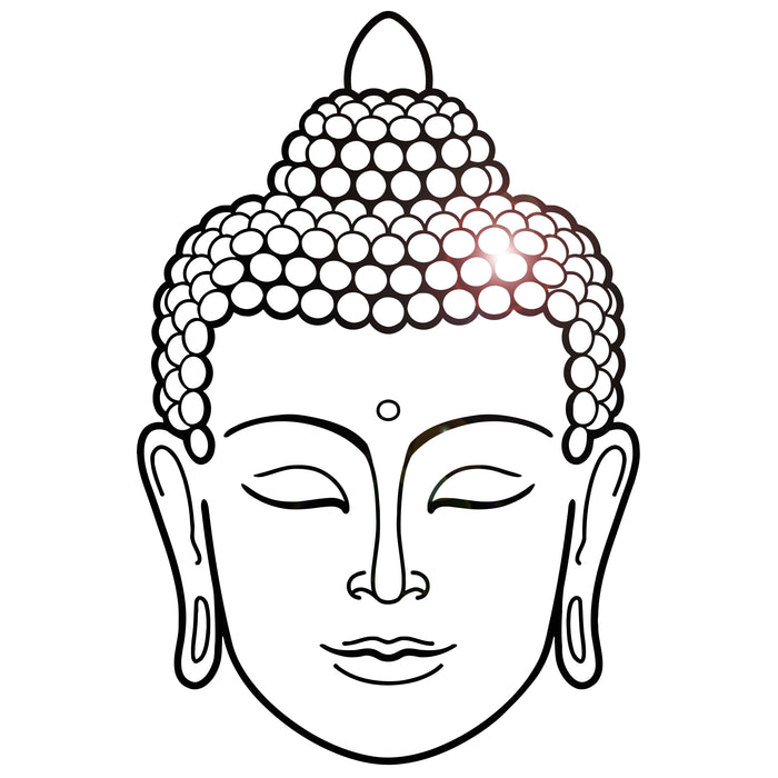 Vinyl Wall Decal Buddha Face Head Buddhism India God Religion Stickers Unique Gift (1434ig)