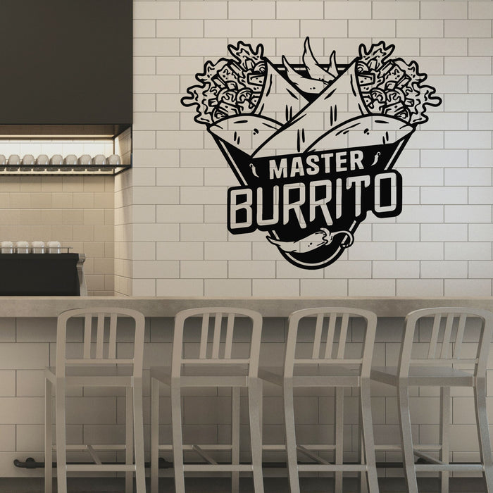 Vinyl Wall Decal Fast Food Logo Master Burrito Hot Pepper Stickers Mural (g8742)