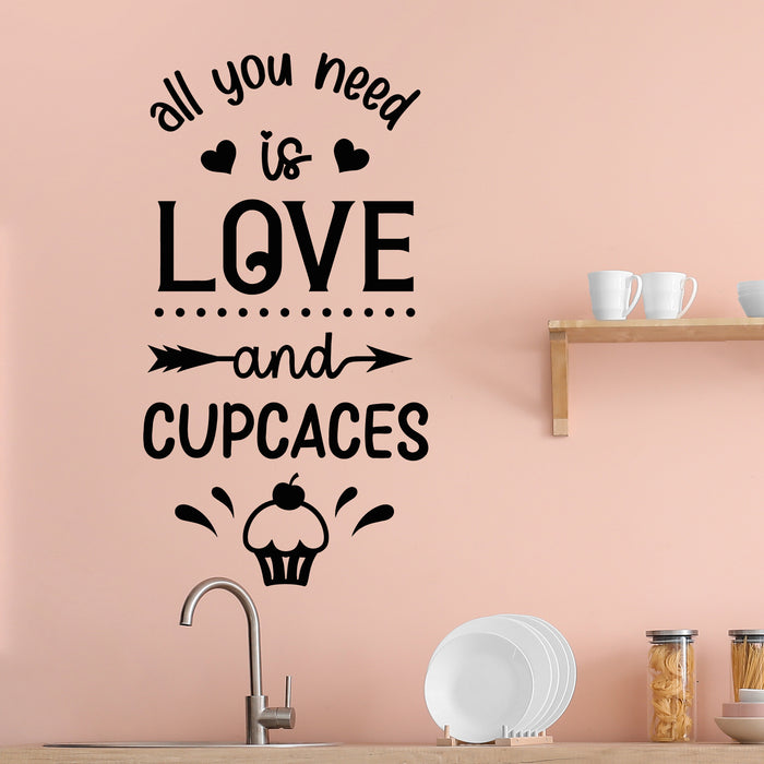 Vinyl Wall Decal Baking Designs Quotes Cupcakes Sweet Cakes Stickers Mural (g9003)