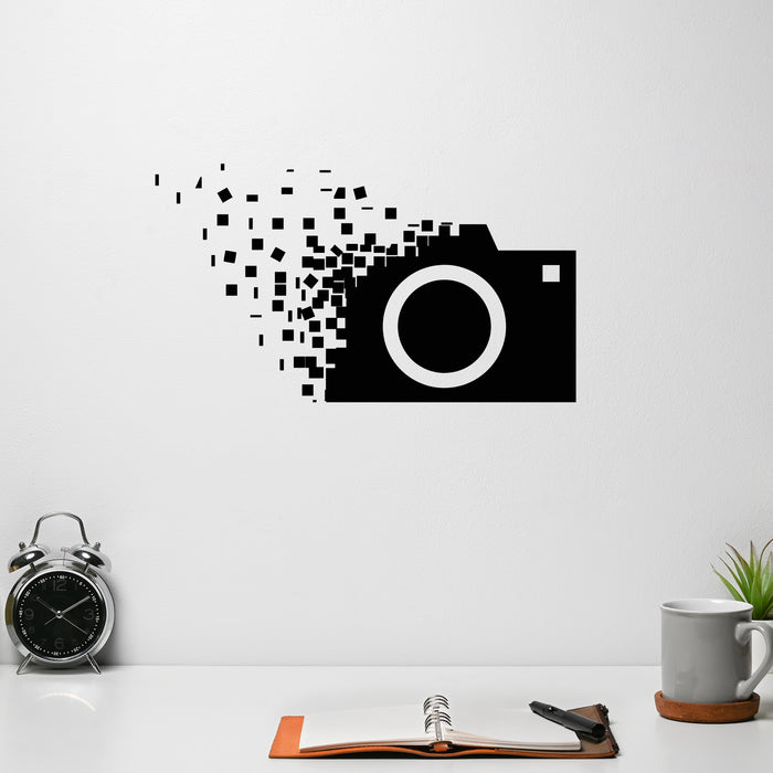 Vinyl Wall Decal Retro Camera Photographer Cubes Stickers Living Room (1354ig)