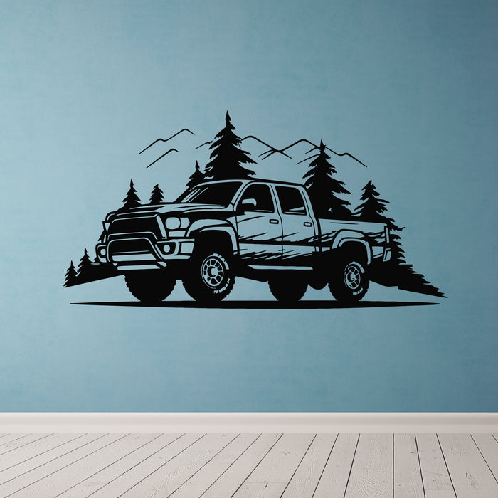 Vinyl Wall Decal Pickup Auto Car Mountains Wild Life Decor Stickers Mural (g9454)