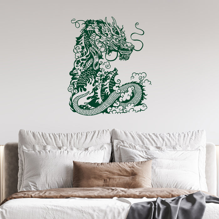 Vinyl Wall Decal Chinese Dragon Asian Style Home Decor Art Stickers Unique Gift (ig4629)