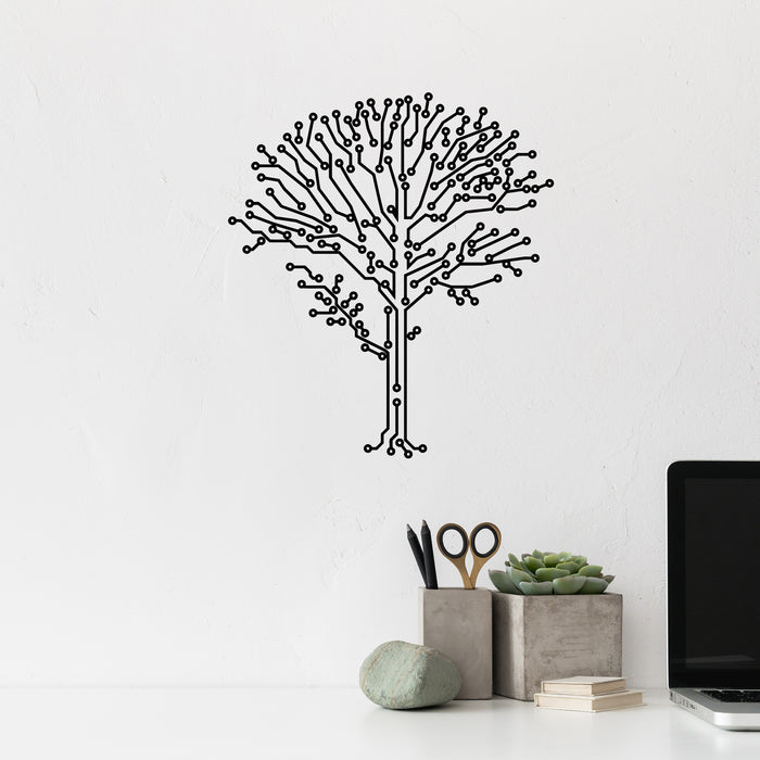 Vinyl Wall Decal Chip Tree Geek Engineer Computer Stickers Murals Unique Gift (ig4904)