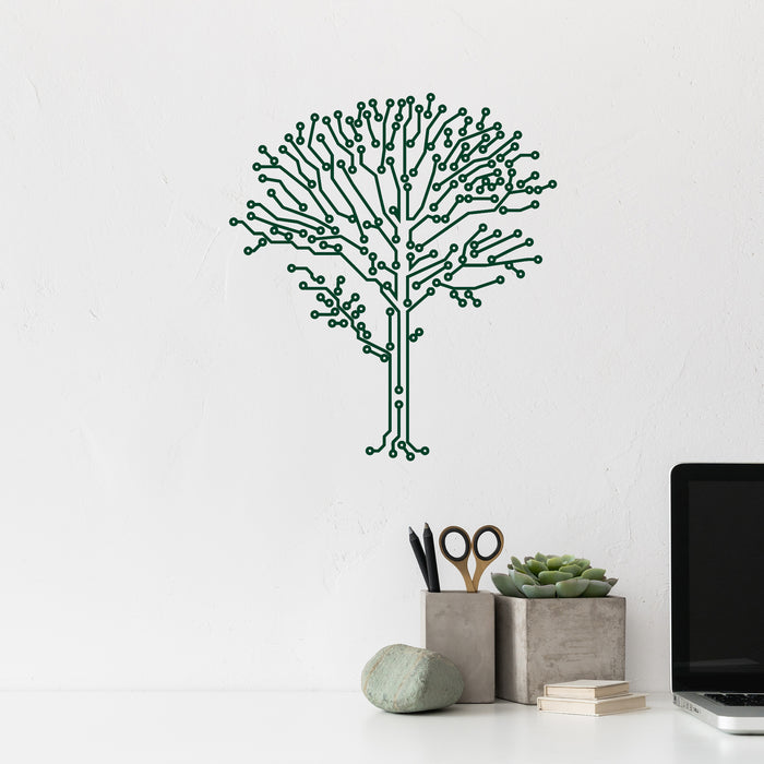 Vinyl Wall Decal Chip Tree Geek Engineer Computer Stickers Murals Unique Gift (ig4904)