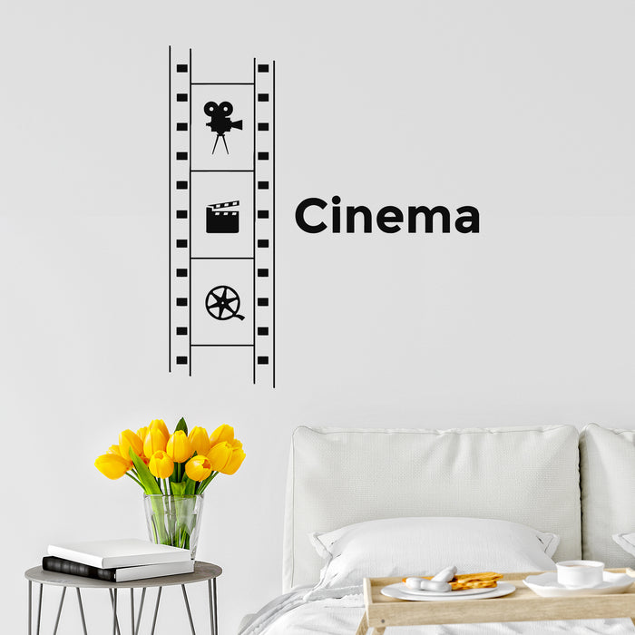 Vinyl Wall Decal Cinema Moments Films Watching Movie Time  Stickers Mural (g9742)