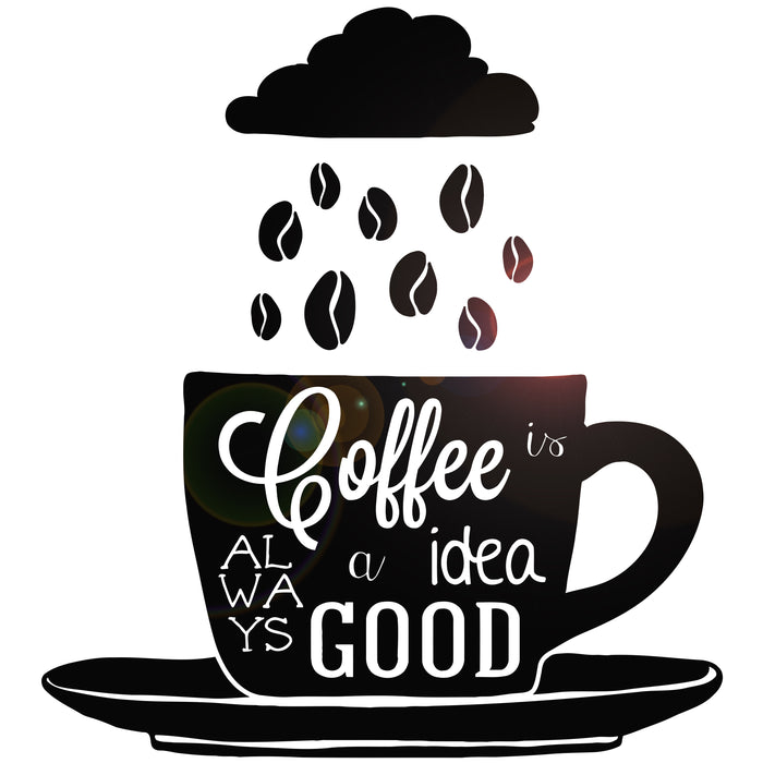 Vinyl Wall Decal Coffee Quote Shop Cup Beans Kitchen Stickers Mural Unique Gift (ig4478)