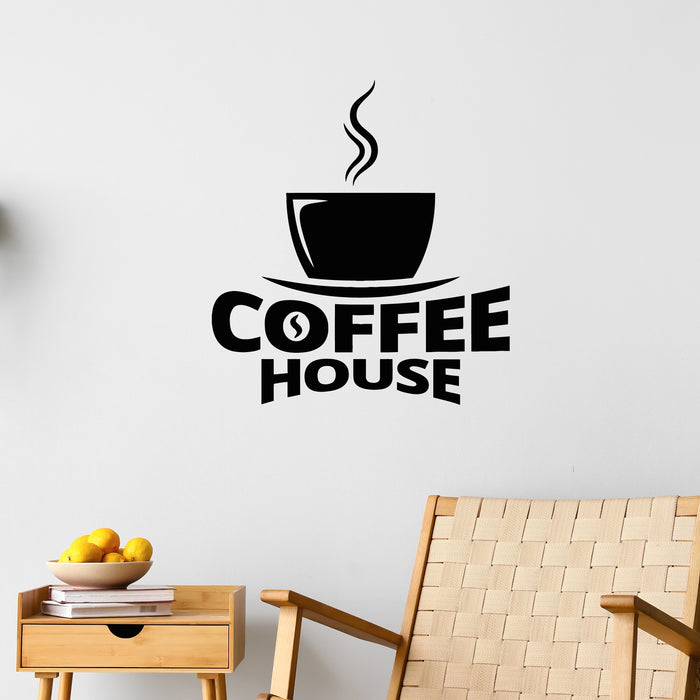 Vinyl Wall Decal Coffee House Design Cup Of Coffee Cafe Stickers Mural (g9518)