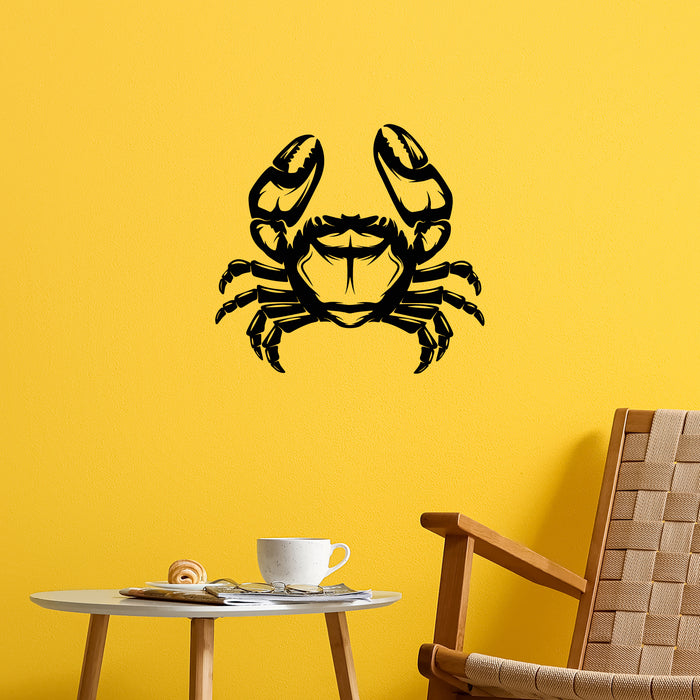 Vinyl Wall Decal Crab Seafood Restaurant Ocean Animal Stickers Unique Gift (ig4896)