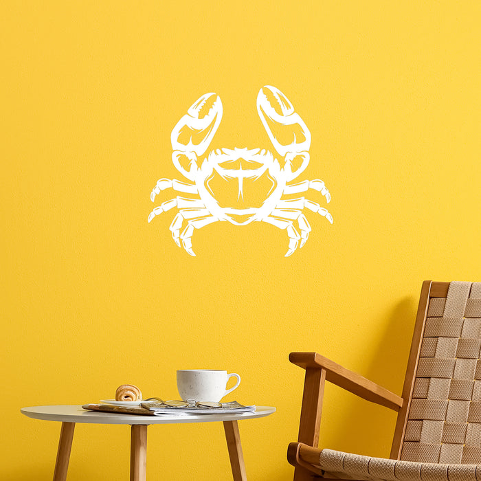 Vinyl Wall Decal Crab Seafood Restaurant Ocean Animal Stickers Unique Gift (ig4896)