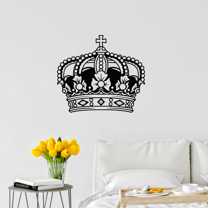 Vinyl Wall Decal Royal Decor Crown Icons Absolute  Monarchy Stickers Mural (g9341)