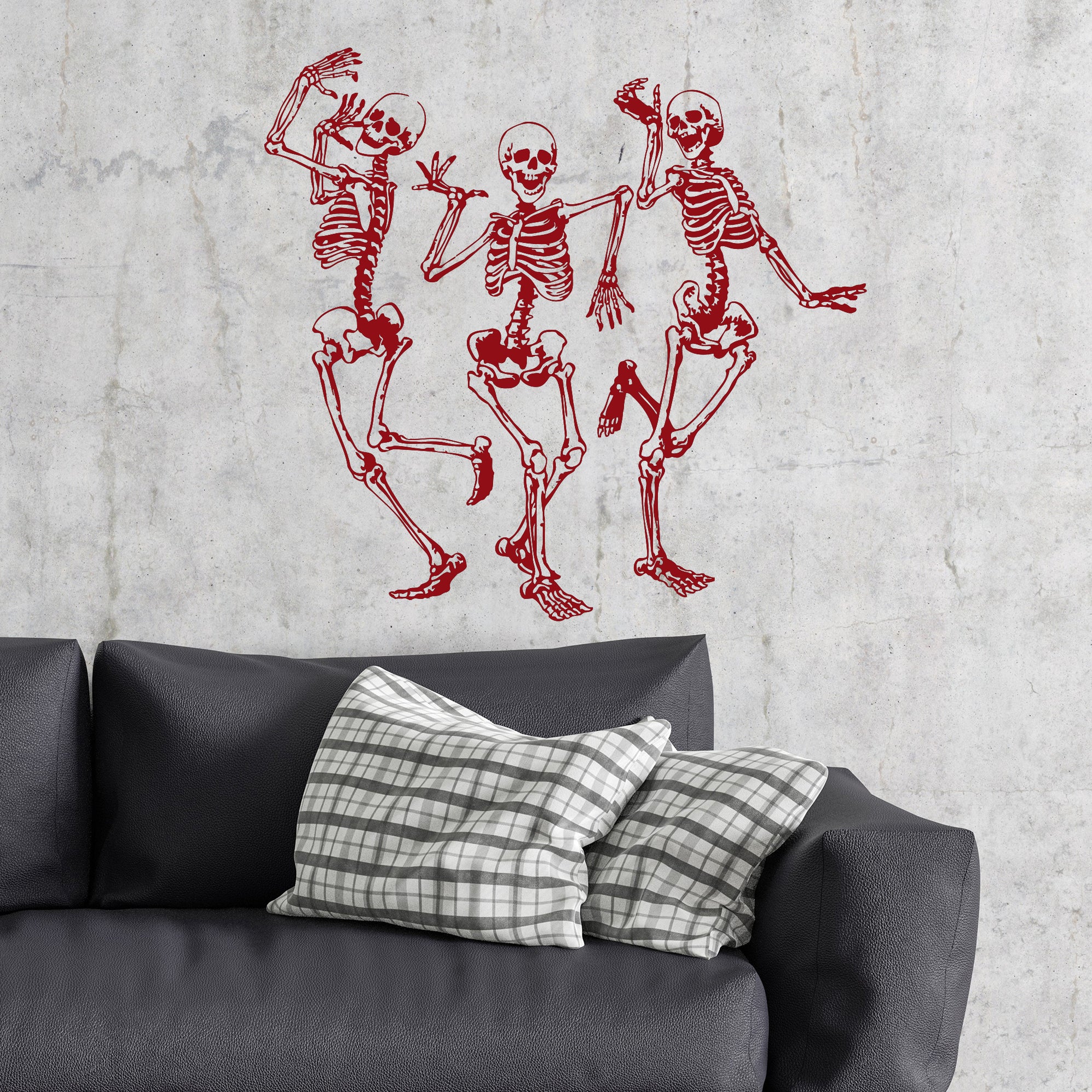 Vinyl Wall Decal Funny Dancing Skeletons Party Horror Halloween Sticke ...