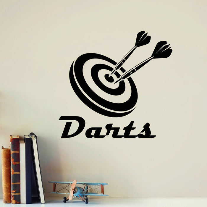 Vinyl Wall Decal Darts Player Target Shooting Game Play Arrows  Stickers Mural (g8518)