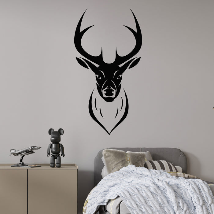 Vinyl Wall Decal Animal Deer Horn Hunter Shop Living Room Stickers Mural (g9055)