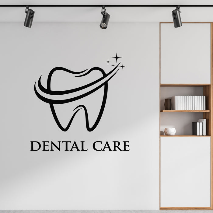 Vinyl Wall Decal Tooth Icon Teeth Illustration Dental Clinic Decor Stickers Mural (L161)