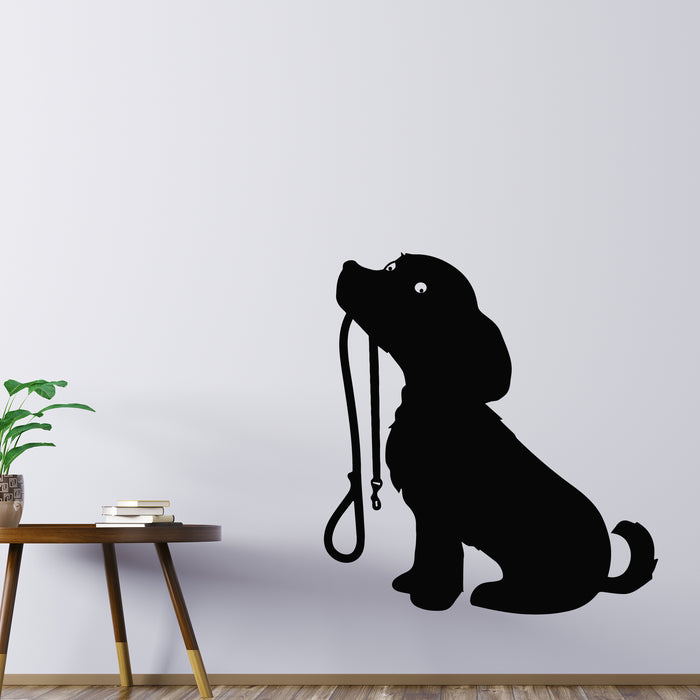Vinyl Wall Decal Wags and Walks Pets Love Home Animal Dog Stickers Mural (g9740)
