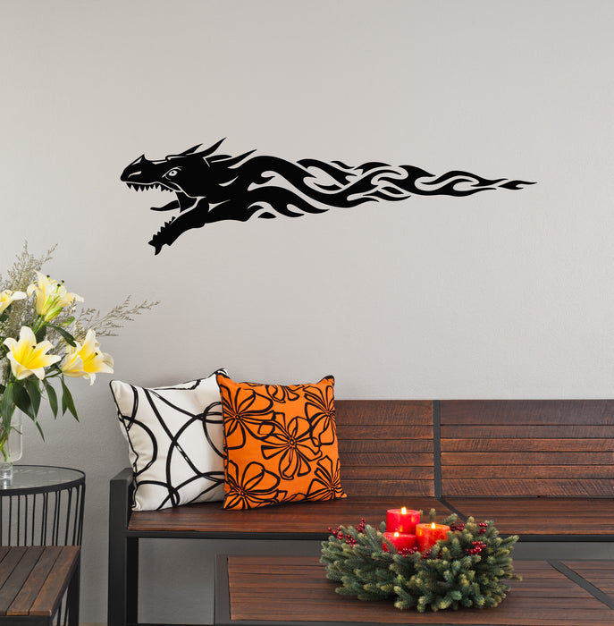 Vinyl Wall Decal Abstract Flame Myth Animal Decor Dragon Stickers Mural (g9440)