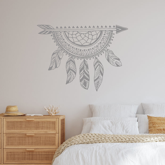 Vinyl Wall Decal Dream Catcher Arrow Dreamcatcher Ethnic Bedroom Stickers Unique Gift (ig4908)