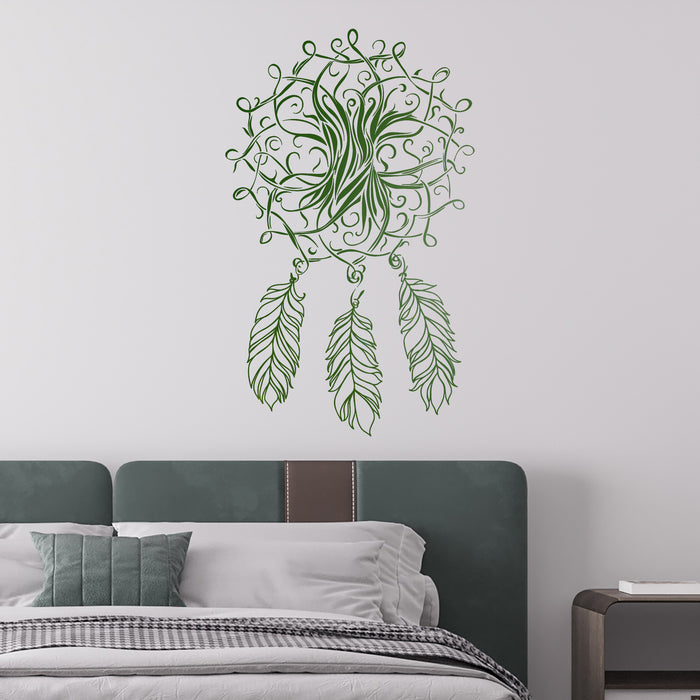 Vinyl Wall Decal Dream Catcher Dreamcatcher Bedroom Talisman Stickers Unique Gift (ig3517)